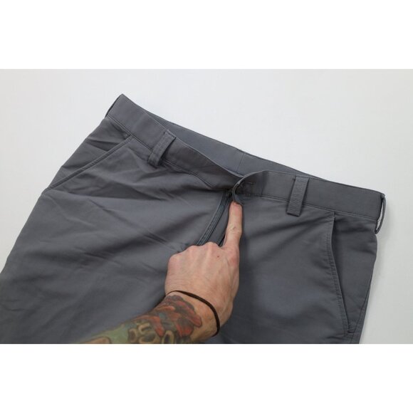 Under Armour Mens Size 34x30 Spell Out Stretch Wide Leg Golf Chino Pants Gray - Picture 7 of 12